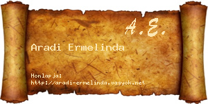 Aradi Ermelinda névjegykártya